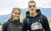Strahlende Sieger des Triathlons